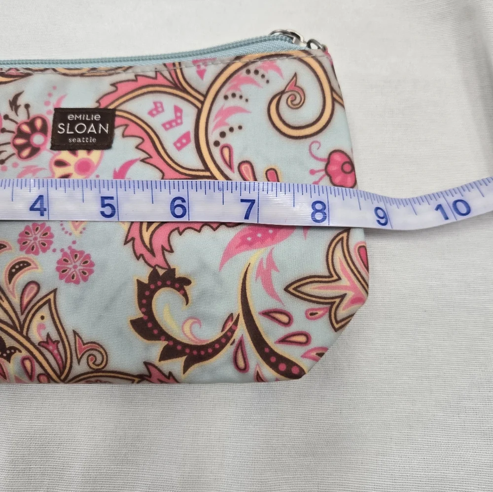 Emilie Sloan Seattle Pink/Blue Print Wristlet